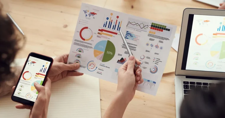 Team analyzes charts on how content localization drives conversions.